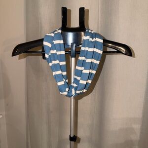 Maggie’s Organics 100% Organic Blue and White Striped Scarf